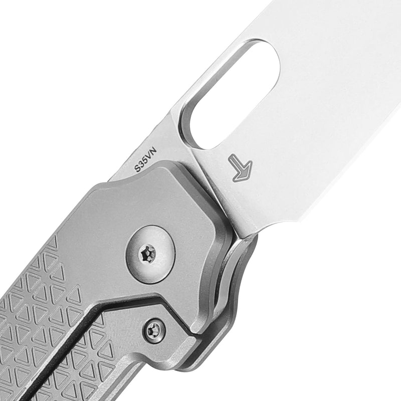 Kizer Varatas Gray Titanium (3.27" S35VN) Folding Knife [KI3637A1] - product view 7