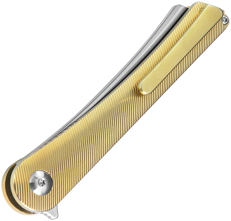 Kizer Mercury Gold Titanium (3.26" S35VN) Folding Knife [KI3645A1] - product view 2