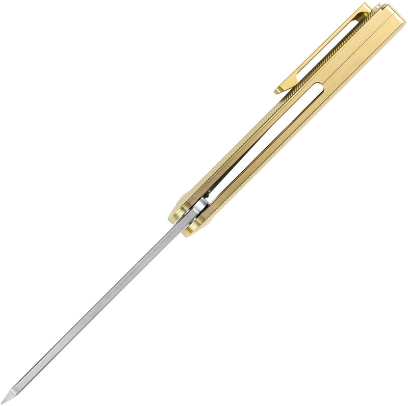Kizer Mercury Gold Titanium (3.26" S35VN) Folding Knife [KI3645A1] - product view 3