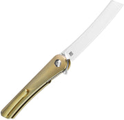 Kizer Mercury Gold Titanium (3.26" S35VN) Folding Knife [KI3645A1] - product view 4