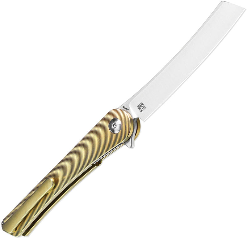 Kizer Mercury Gold Titanium (3.26" S35VN) Folding Knife [KI3645A1] - product view 4
