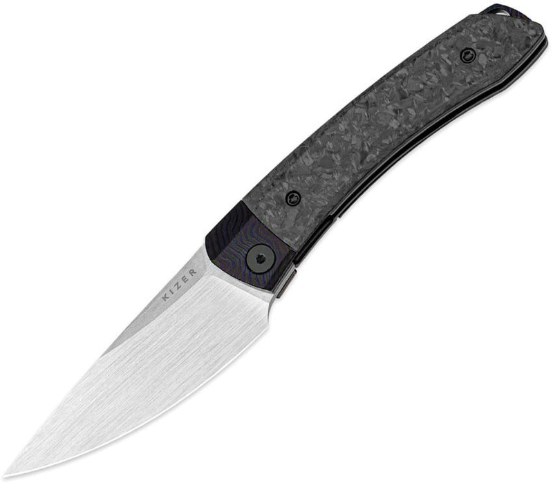 Kizer Mini MoMo Linerlock CF/Timas Folding Knife [KI3663A4]