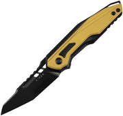 Kizer Zero Black & Yellow Titanium & Aluminum (3.22" Matte DLC Ultra S35VN) Folding Knife [KI3664A1] - product view 1