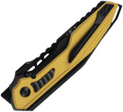Kizer Zero Black & Yellow Titanium & Aluminum (3.22" Matte DLC Ultra S35VN) Folding Knife [KI3664A1] - product view 2