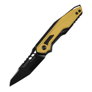 Kizer Zero Black & Yellow Titanium & Aluminum (3.22" Matte DLC Ultra S35VN) Folding Knife [KI3664A1] - product view 6