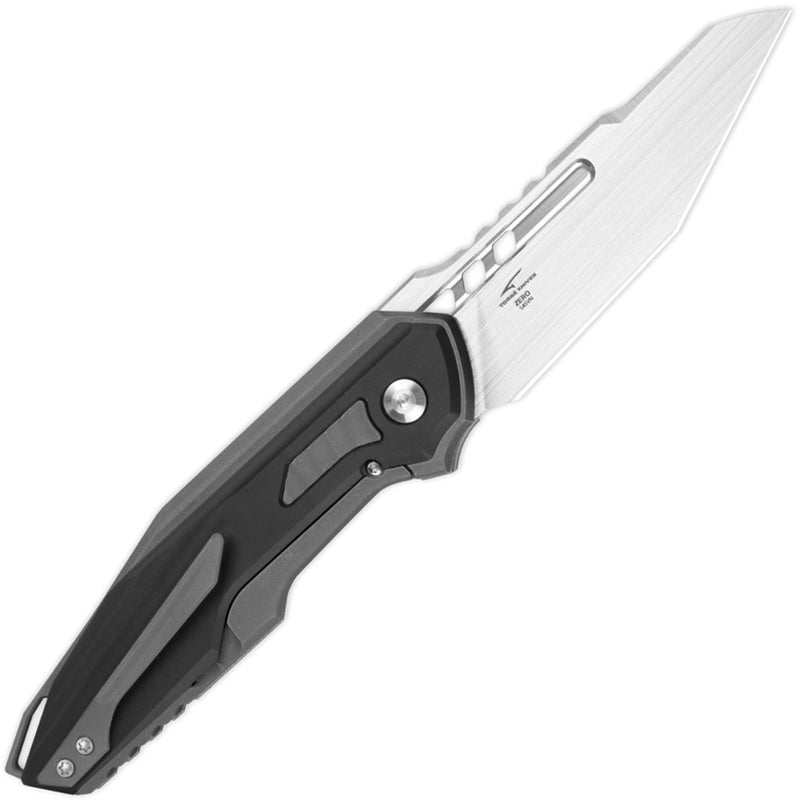 Kizer Zero Gray & Black Titanium & Aluminum (3.22" Hand-brushed S45VN) Folding Knife [KI3664A2] - product view 3
