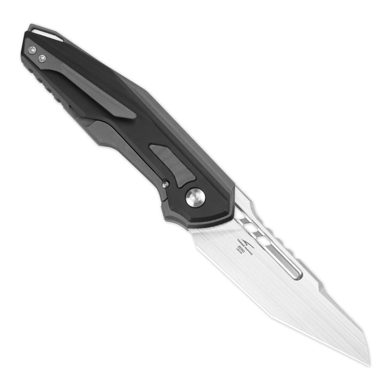 Kizer Zero Gray & Black Titanium & Aluminum (3.22" Hand-brushed S45VN) Folding Knife [KI3664A2] - product view 7