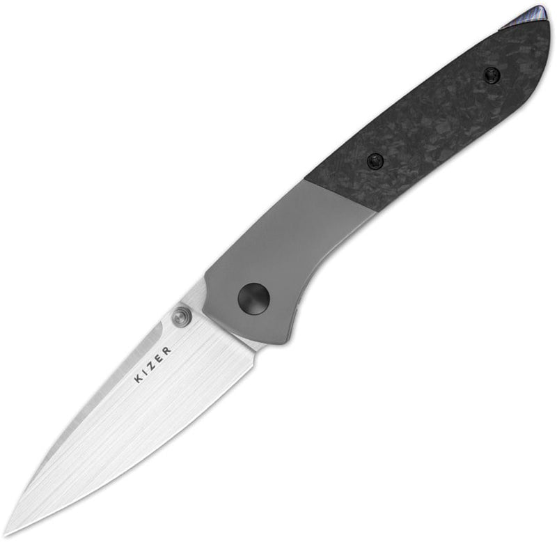 Kizer Spitfire Framelock Ti/CF Folding Knife [KI3690A1]