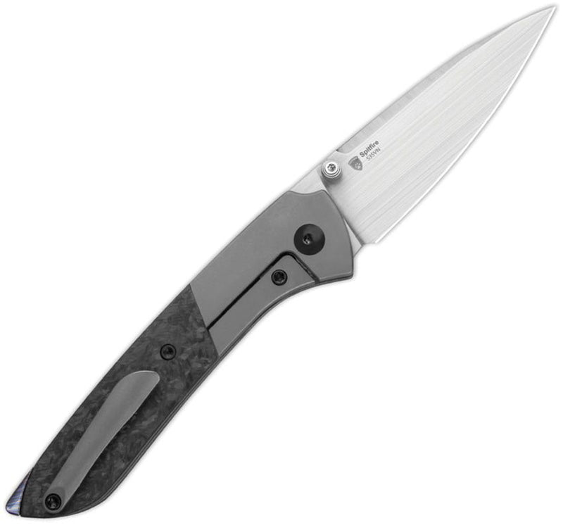Kizer Spitfire Framelock Ti/CF Folding Knife [KI3690A1]