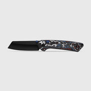Kizer Madrac Black & White & Red & Blue Fat Carbon Nebula (3.05" Matte DLC Ultra S45VN) Folding Knife [KI3693A1] - product view 4