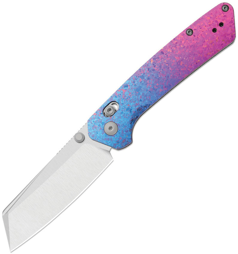 Kizer Madrac CL AirTi Blue & Purple Crystallized Titanium (3.06" Satin M390) Folding Knife [K3693ACS2] - product view 1