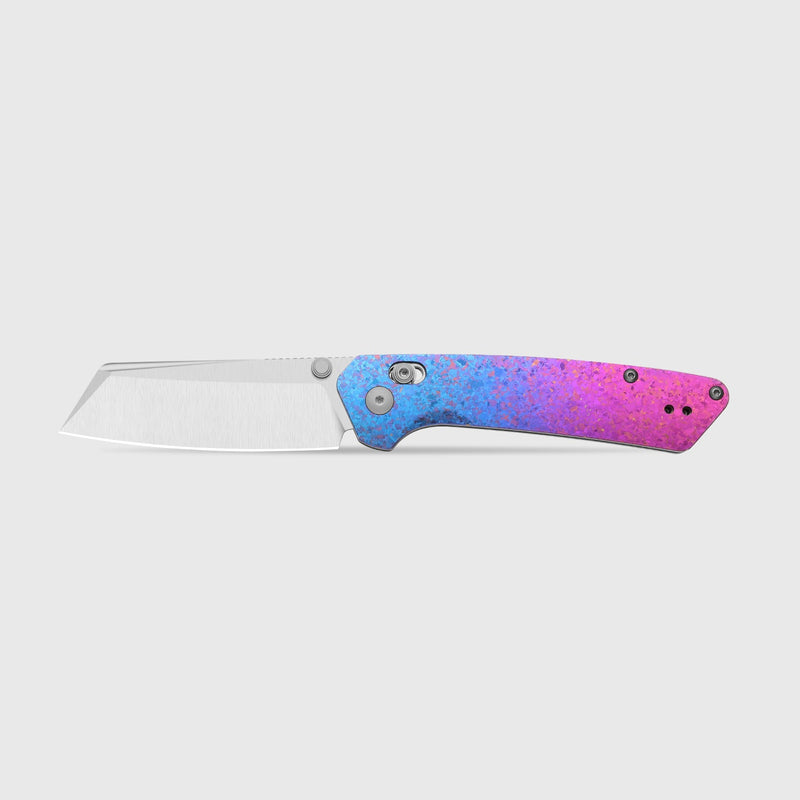 Kizer Madrac CL AirTi Blue & Purple Crystallized Titanium (3.06" Satin M390) Folding Knife [K3693ACS2] - product view 4