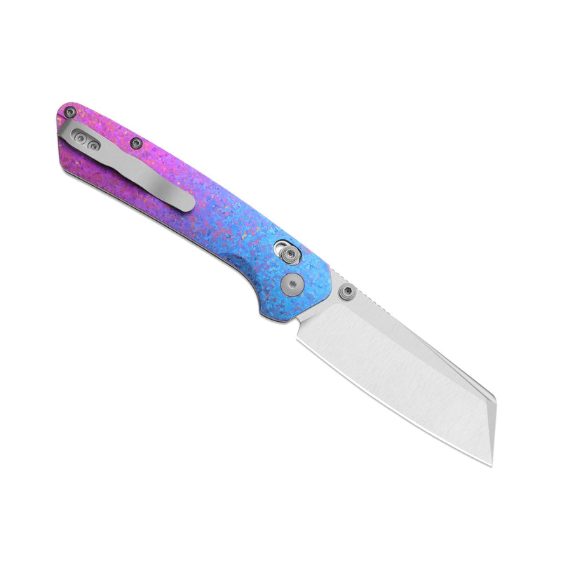 Kizer Madrac CL AirTi Blue & Purple Crystallized Titanium (3.06" Satin M390) Folding Knife [K3693ACS2] - product view 6