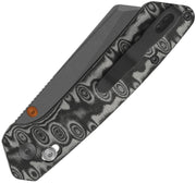 Kizer Madrac CL AirTi Black & Gray vortex pattern micarta (3.06" Gray PVD Coating & Stonewashed M390) Folding Knife [K3693ACS4] - product view 2