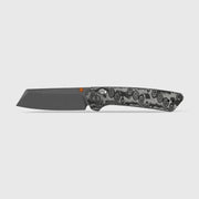 Kizer Madrac CL AirTi Black & Gray vortex pattern micarta (3.06" Gray PVD Coating & Stonewashed M390) Folding Knife [K3693ACS4] - product view 4