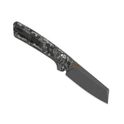 Kizer Madrac CL AirTi Black & Gray vortex pattern micarta (3.06" Gray PVD Coating & Stonewashed M390) Folding Knife [K3693ACS4] - product view 6