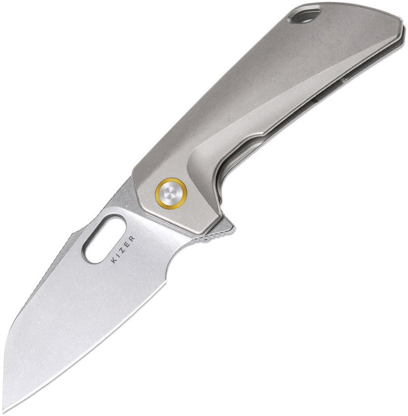 Kizer Takahe Framelock Gray Folding Knife [KI3701A1]