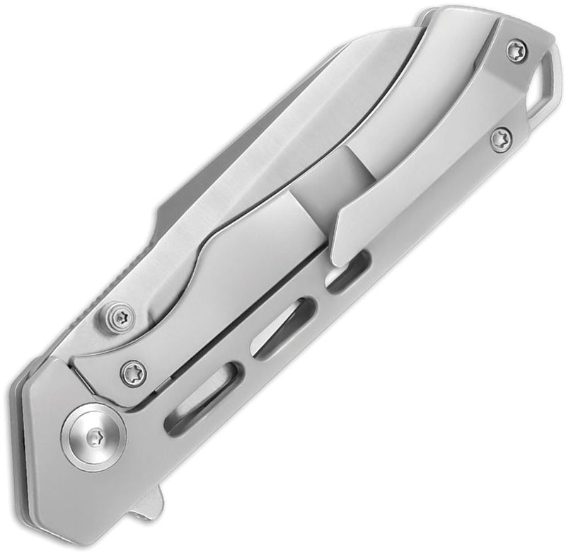 Kizer Crest Framelock Gray Ti Folding Knife [KI3714A1]