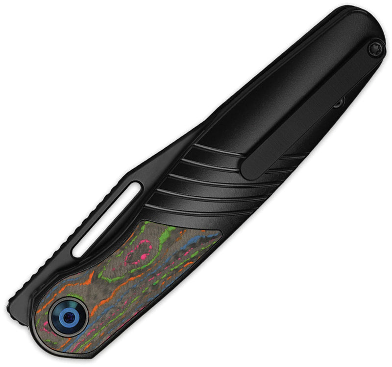 Kizer Raze Multicolored Titanium & Camo Carbon 80s (3.5" Matt DLC-Ultra S45VN) Folding Knife [KI3720A1] - product view 2