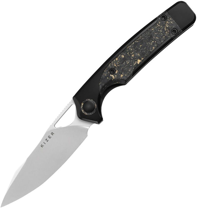 Kizer Ara Linerlock Gold Flake Folding Knife [KI3729A1]