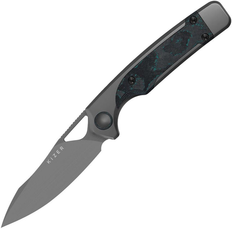 Kizer Ara Linerlock Brittany Blue Folding Knife [KI3729A2]
