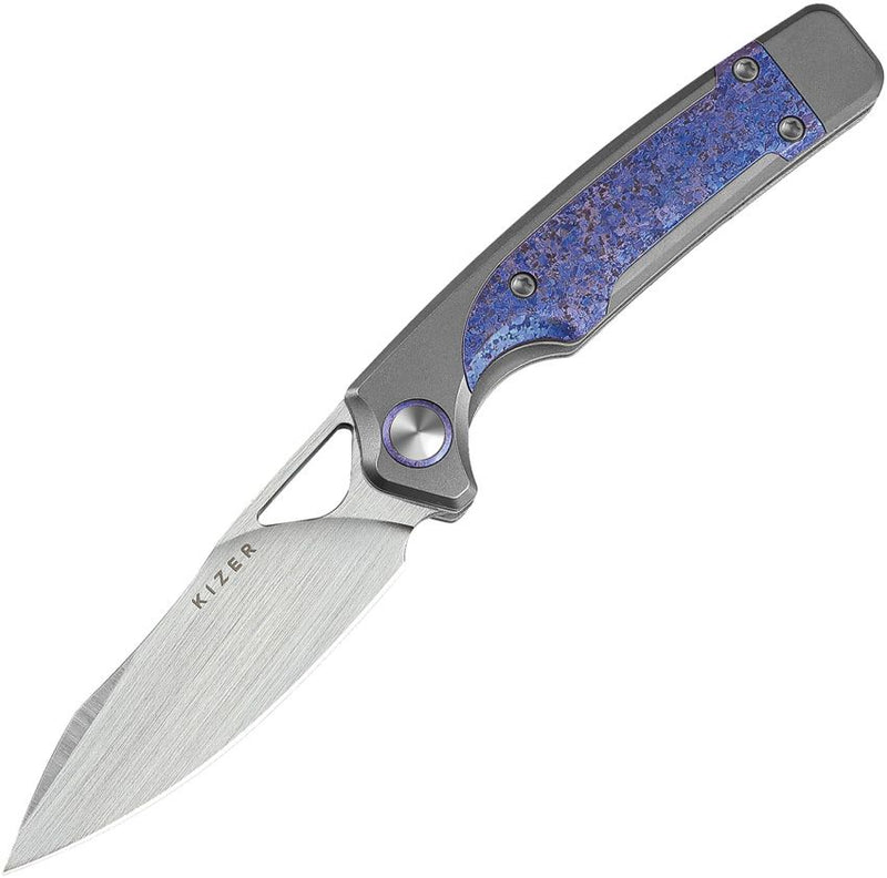 Kizer Ara Linerlock Purple Snowflake Folding Knife [KI3729A3]