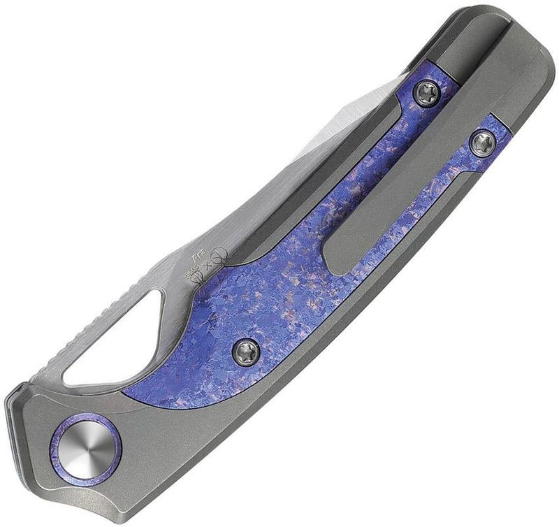 Kizer Ara Linerlock Purple Snowflake Folding Knife [KI3729A3]