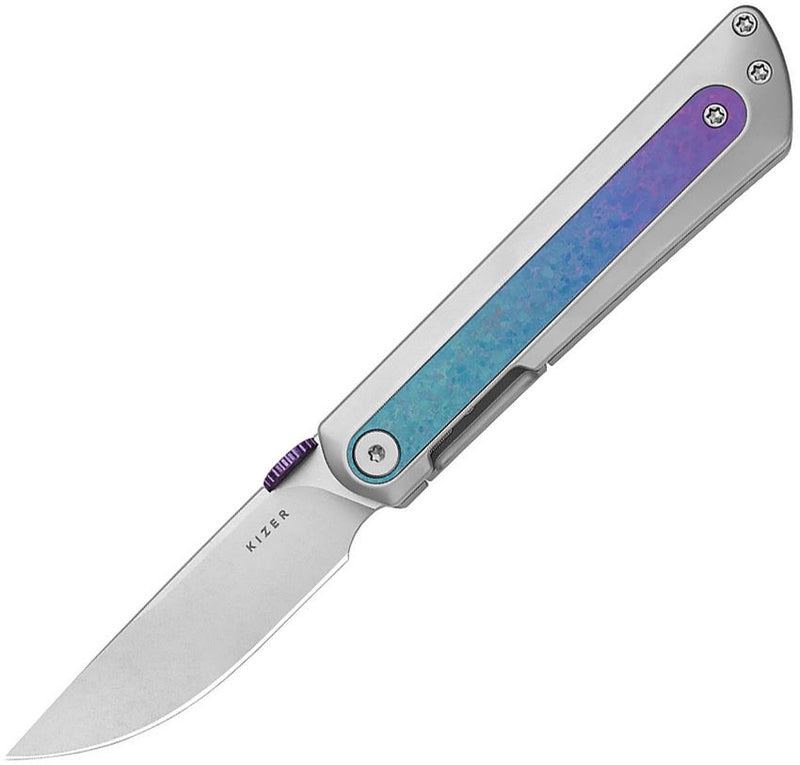 Kizer Quoll Framelock Crystal Ti Folding Knife [KI3733A2]