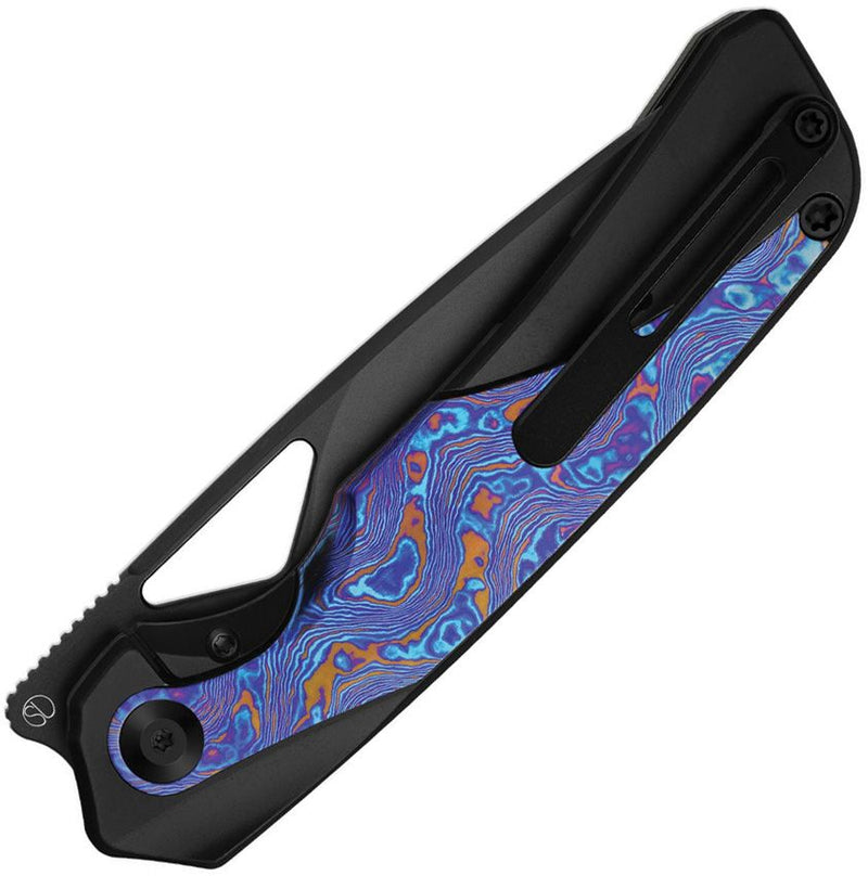 Kizer Topsail Framelock Timascus Folding Knife [KI3735A2]