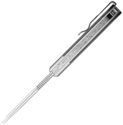 Kizer Trestle TP AirTi Silver Aluminum & Carbon Fiber (3.23" Satin BD1N) Folding Knife [K3761TPA1] - product view 3