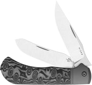 Kizer Trestle TP AirTi Gray & Black Aluminum & vortex pattern micarta (3.23" Satin BD1N) Folding Knife [K3761TPA2] - product view 1