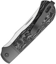 Kizer Trestle TP AirTi Gray & Black Aluminum & vortex pattern micarta (3.23" Satin BD1N) Folding Knife [K3761TPA2] - product view 2