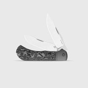 Kizer Trestle TP AirTi Gray & Black Aluminum & vortex pattern micarta (3.23" Satin BD1N) Folding Knife [K3761TPA2] - product view 4