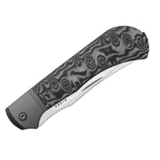 Kizer Trestle TP AirTi Gray & Black Aluminum & vortex pattern micarta (3.23" Satin BD1N) Folding Knife [K3761TPA2] - product view 7
