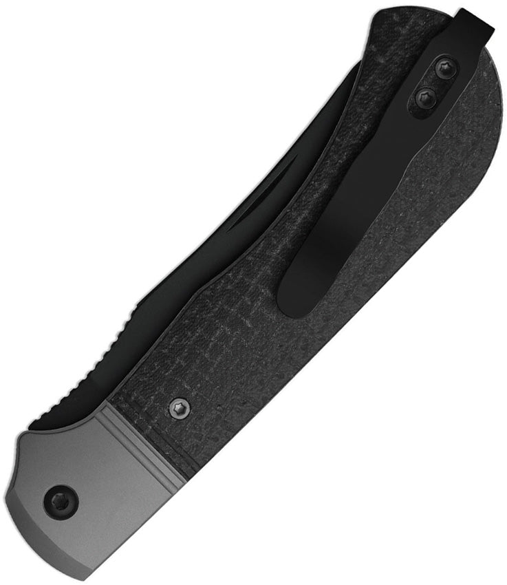 Kizer Trestle TP AirTi Gray & Black Aluminum & Micarta (3.23" Black PVD Coating BD1N) Folding Knife [K3761TPA3] - product view 2