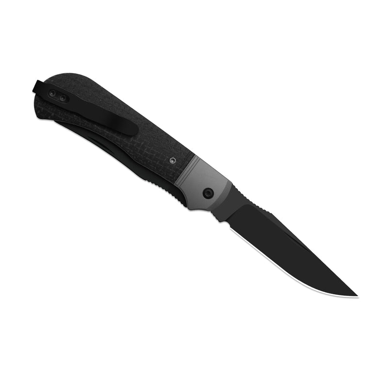 Kizer Trestle TP AirTi Gray & Black Aluminum & Micarta (3.23" Black PVD Coating BD1N) Folding Knife [K3761TPA3] - product view 6