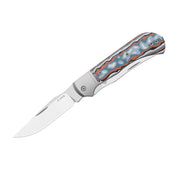 Kizer Trestle TP AirTi Multicolored Aluminum & vortex pattern micarta (3.23" Satin BD1N) Folding Knife [K3761TPA4] - product view 5