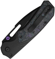 Kizer Durandal Aluminum & Fatcarbon® Black-Dark Matter (3.45" Black PVD Coating S35VN) Folding Knife [K3765BD1] - product view 2