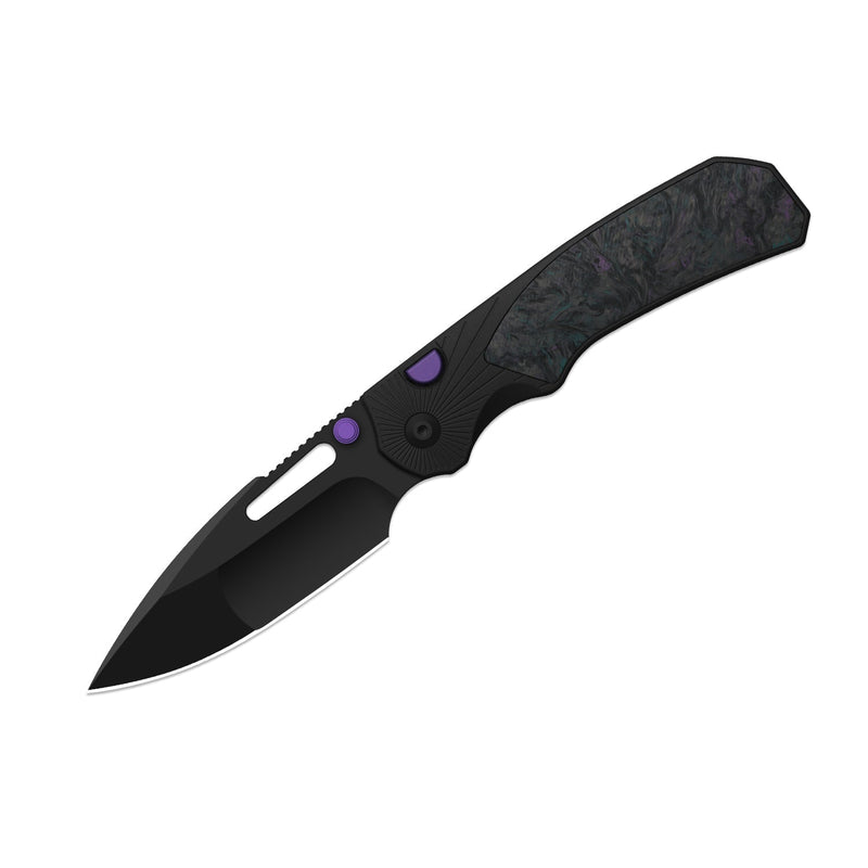 Kizer Durandal Aluminum & Fatcarbon® Black-Dark Matter (3.45" Black PVD Coating S35VN) Folding Knife [K3765BD1] - product view 5
