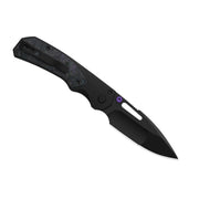 Kizer Durandal Aluminum & Fatcarbon® Black-Dark Matter (3.45" Black PVD Coating S35VN) Folding Knife [K3765BD1] - product view 6
