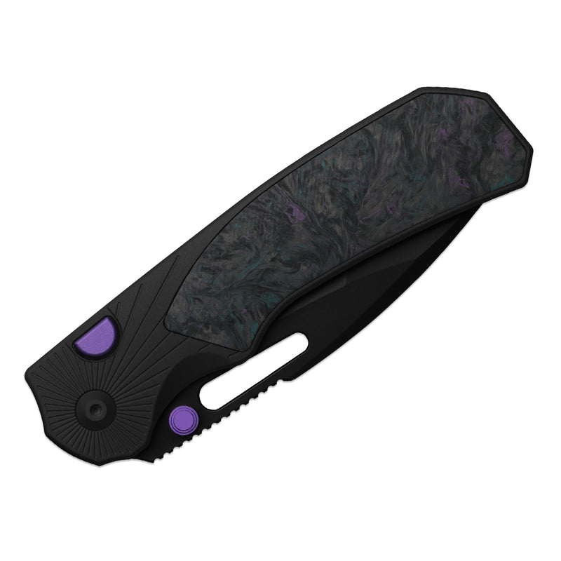 Kizer Durandal Aluminum & Fatcarbon® Black-Dark Matter (3.45" Black PVD Coating S35VN) Folding Knife [K3765BD1] - product view 7
