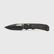 Kizer Durandal Black & Gold Aluminum & Fatcarbon® Camo Gold (3.45" Gunmetal Gray PVD Coating S35VN) Folding Knife [K3765BD2] - product view 4