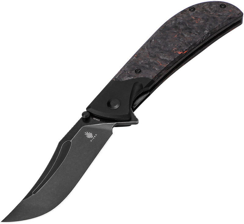 Kizer Phoenix Black Aluminum (3.75" S35VN stainless) Folding Knife [KI4647A1] - product view 1