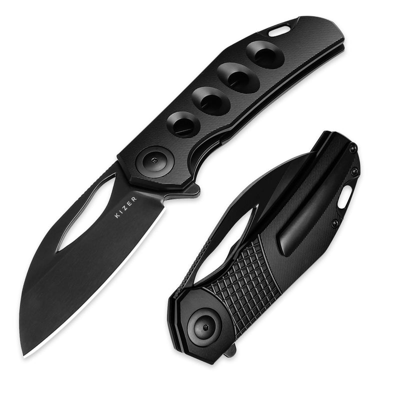 Kizer Hawk black Titanium (3.41" M390) Folding Knife [KI4683A1] - product view 7