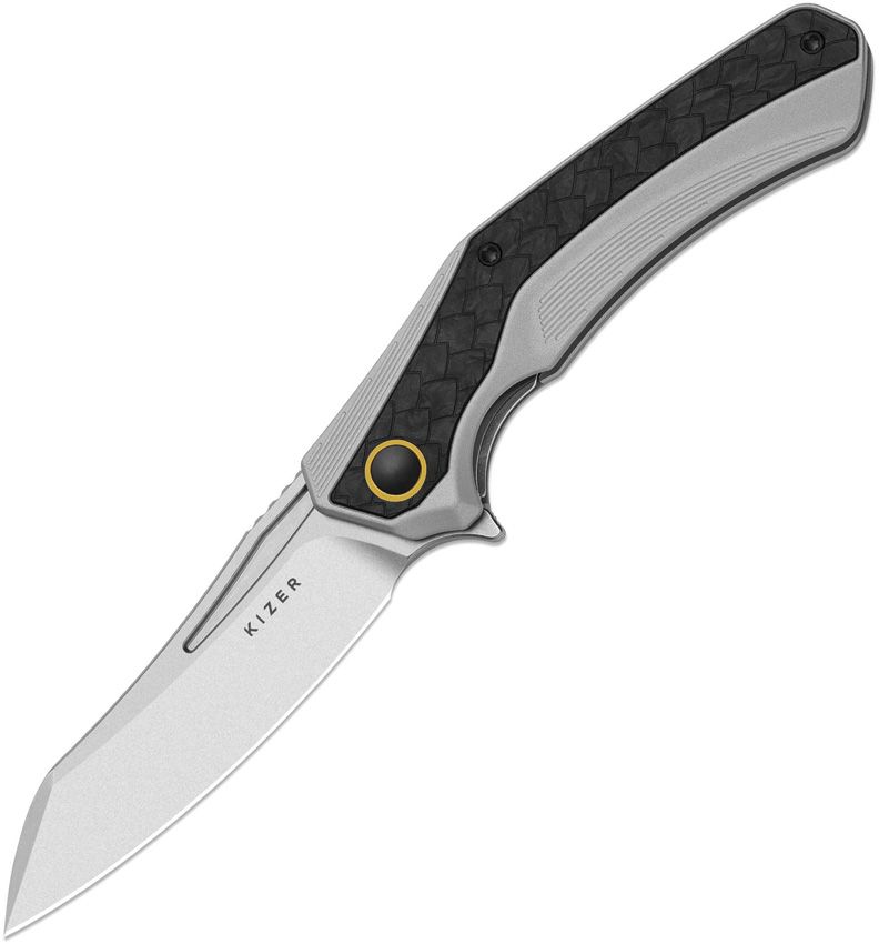Kizer Draca Linerlock Gray Folding Knife [KI4751A1]