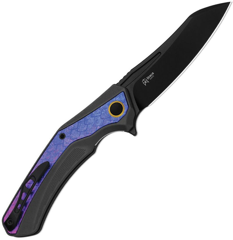 Kizer Draca Linerlock Black Folding Knife [KI4751A2]