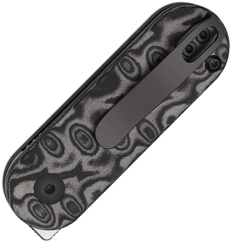 Kizer Mini Bay Gray vortex pattern micarta (1.89" Satin 14C28N) Folding Knife [V2583A6] - product view 2