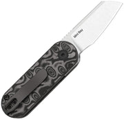 Kizer Mini Bay Gray vortex pattern micarta (1.89" Satin 14C28N) Folding Knife [V2583A6] - product view 3