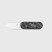 Kizer Mini Bay Gray vortex pattern micarta (1.89" Satin 14C28N) Folding Knife [V2583A6] - product view 4