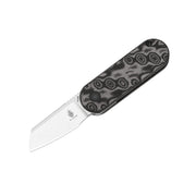 Kizer Mini Bay Gray vortex pattern micarta (1.89" Satin 14C28N) Folding Knife [V2583A6] - product view 5